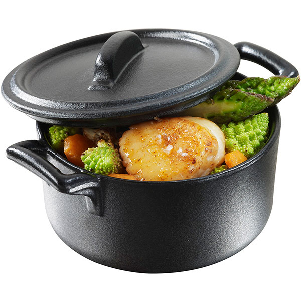 Крышка «Бель Кузин»;фарфор;D=11,H=3см;черный