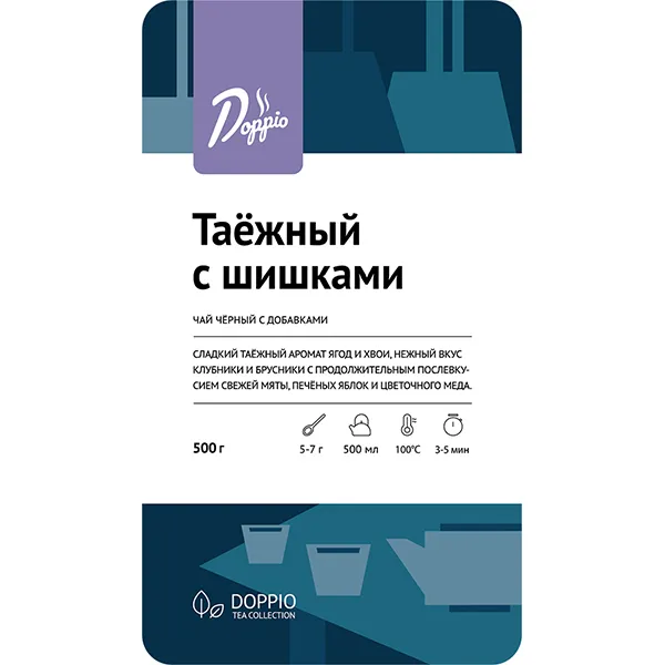 Чай «Таежный с шишками» черный листовой 500 г