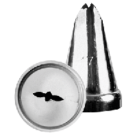 Насадка кондитерская «Маленький листок»;сталь нерж.;D=22,H=30мм;металлич.