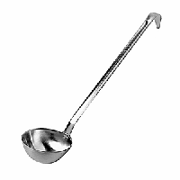 Половник;сталь нерж.;1л;D=17,H=17,L=63см;металлич.