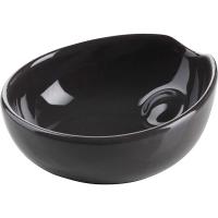 Салатник для комплимента «Импульс»;керамика;40мл;D=72,H=30,L=80,B=70мм;черный