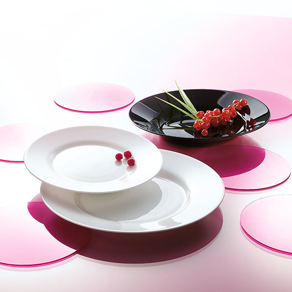 Тарелка «Эвридэй» мелкая;стекло;D=26,5см;белый