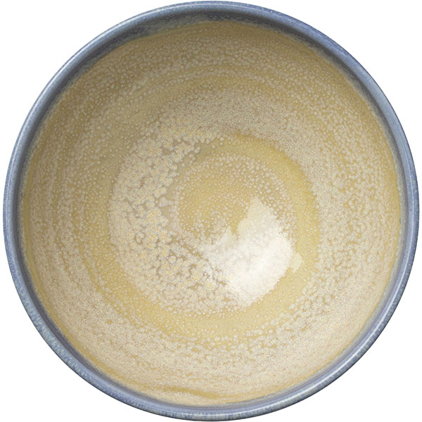 Салатник «Аврора Революшн Блустоун»;фарфор;0,5143л;D=140,H=65мм;бежев.,синий