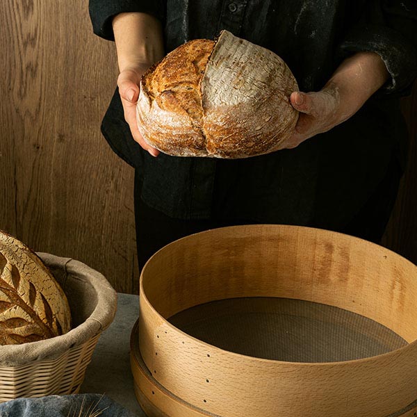 Корзина для расстойки теста круглая на 1,0кг;лоза ивовая,ткань;D=24,H=12,5см;бежев.