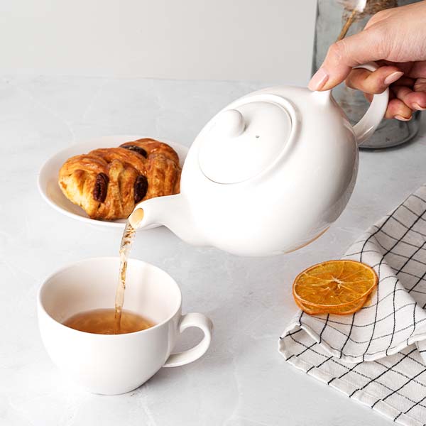 Чайник заварочный «Кунстверк»;фарфор;0,8л;D=87,H=90,L=190мм;белый Чайник заварочный «Кунстверк»;фарфор;0,8л;D=87,H=90,L=190мм;белый