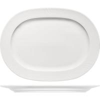 Блюдо «Карат» овальное;фарфор;,L=32,5,B=25,5см;белый