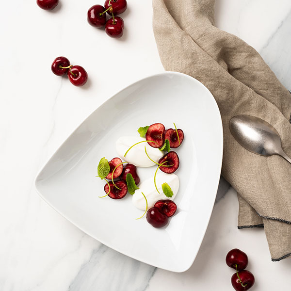 Тарелка «Энджой» треугольная;фарфор;,L=21,3,B=19,4см;белый