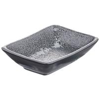 Соусник «Млечный путь»;фарфор;50мл;,H=25,L=95,B=70мм;черный,серый