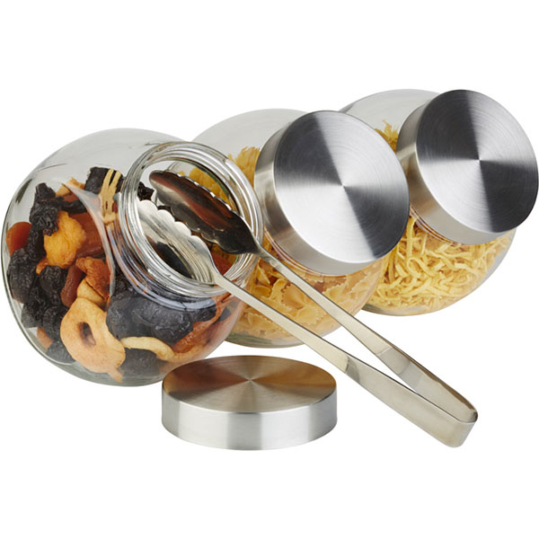 Емкость д/закусок с крышкой;стекло,сталь нерж.;1л;,H=18,L=19,B=12,5см