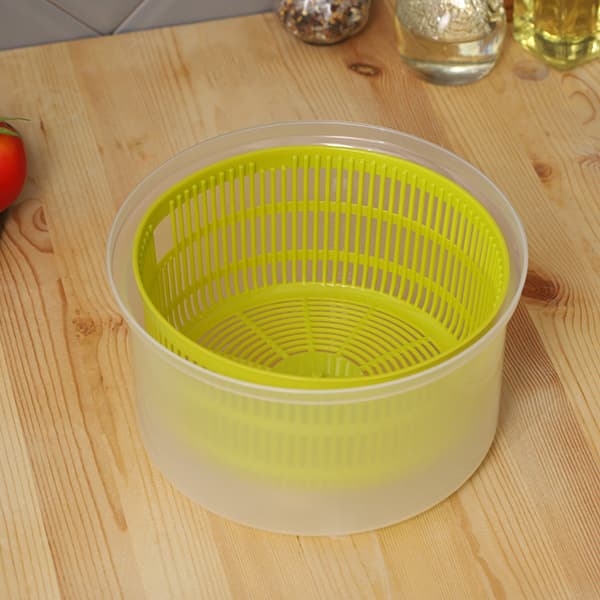 Центрифуга для сушки зелени;пластик;3,7л;,H=14,L=23,B=23см;белый,салатов.