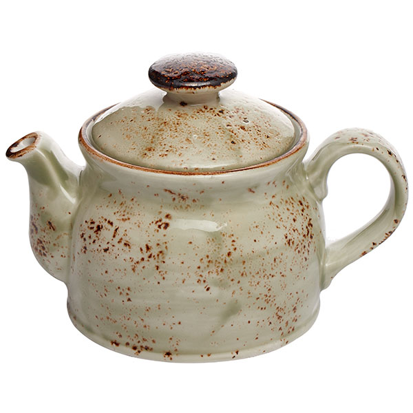 Чайник заварочный «Крафт Грин»;фарфор;425мл;D=75,H=114,L=170мм;зелен.