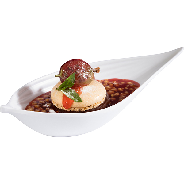 Салатник для комплимента «Мини Лиф»;пластик;50мл;,H=30,L=145,B=60мм;белый