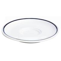 Блюдце «Фачетта Блю»;фарфор;D=129,H=18мм;белый,синий