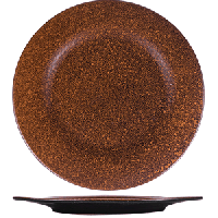 Тарелка «Млечный путь терракот»;фарфор;D=20,H=2см;терракот,черный