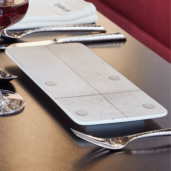 Тарелка «Конкрет» мелкая прямоугольная;фарфор;,L=27,2,B=12,8см;серый