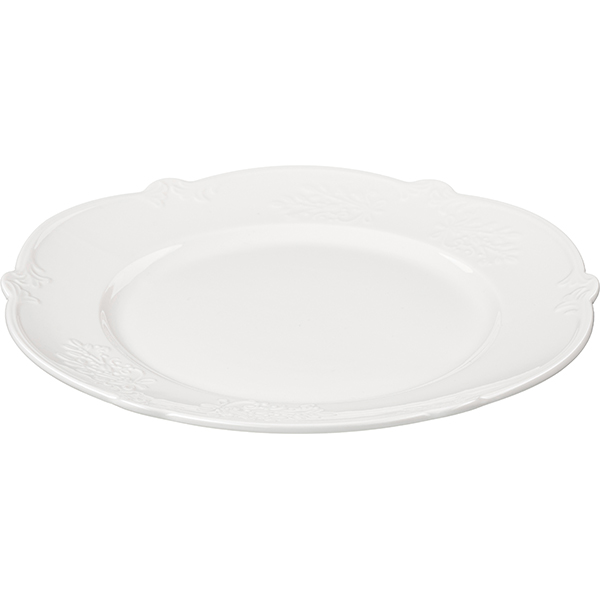 Тарелка «Поэма Флауэр» мелкая;фарфор;D=27,H=2см;белый