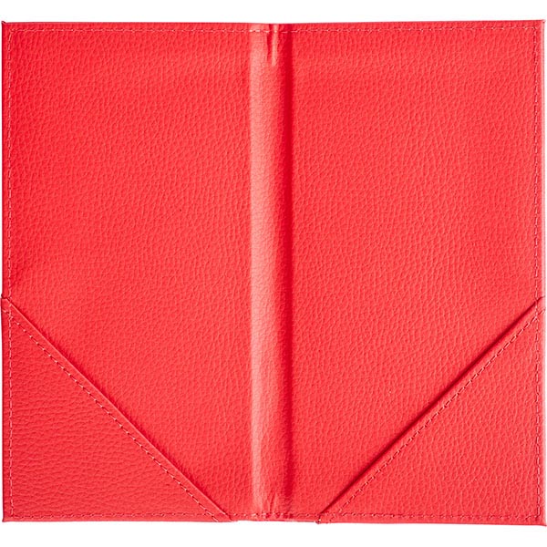 Папка для счетов;кожезам.;,L=22,2,B=12см;красный