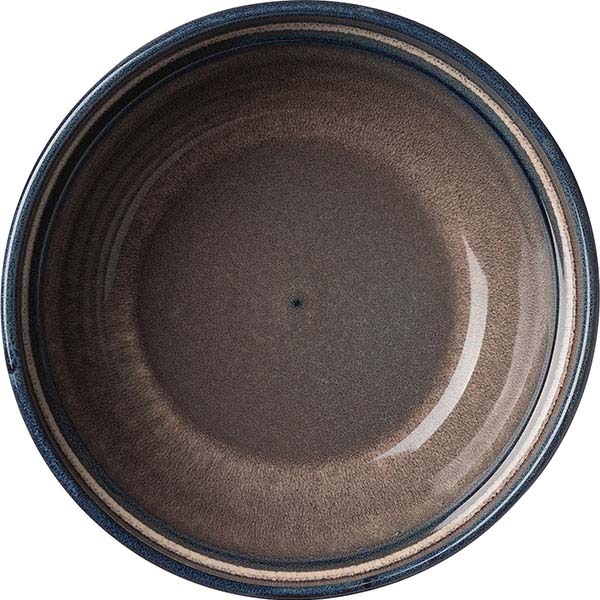 Тарелка глубокая «Пати»;фарфор;0,6л;D=155,H=60мм;серый,синий