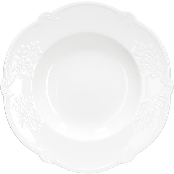 Тарелка глубокая «Поэма Флауэр»;фарфор;300мл;D=230,H=35мм;белый