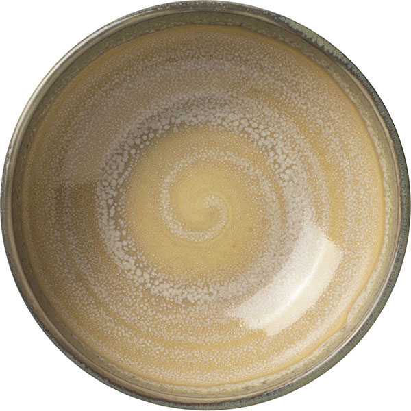 Салатник «Аврора Революшн Гранит»;фарфор;0,665л;D=15,5см;бежев.,коричнев.