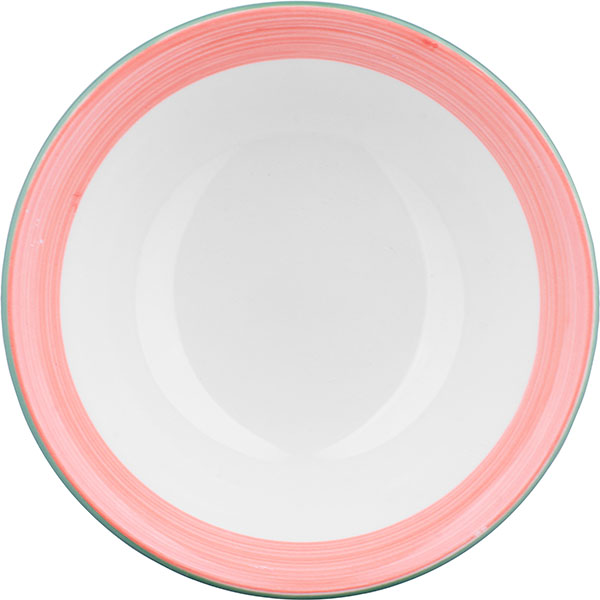 Салатник «Рио Пинк»;фарфор;0,515л;D=16,5см;белый,розов.