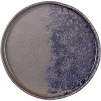 Тарелка пирожковая «Фобос»;керамика;D=205,H=20мм;серый,синий