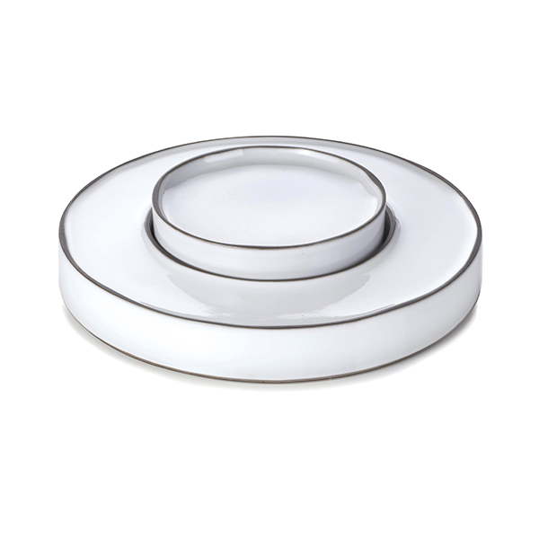 Подставка «Карактэр»;керамика;D=150,H=55мм;камен.-серый.