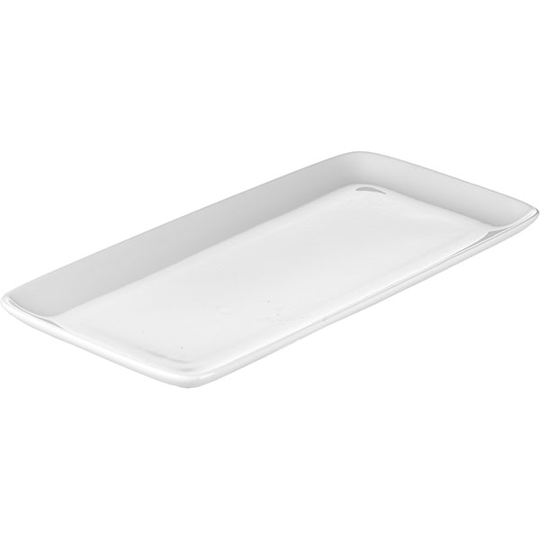 Блюдо прямоугольное;фарфор;,H=25,L=352,B=165мм;белый