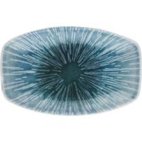 Тарелка «Нанокрем Блю»;фарфор;,H=22,L=160,B=96мм;голуб.