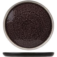 Тарелка;керамика;D=31см;черный,фиолет.