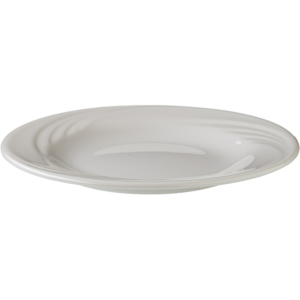 Тарелка «Кипр»;стекло;D=15,5см;слон.кость