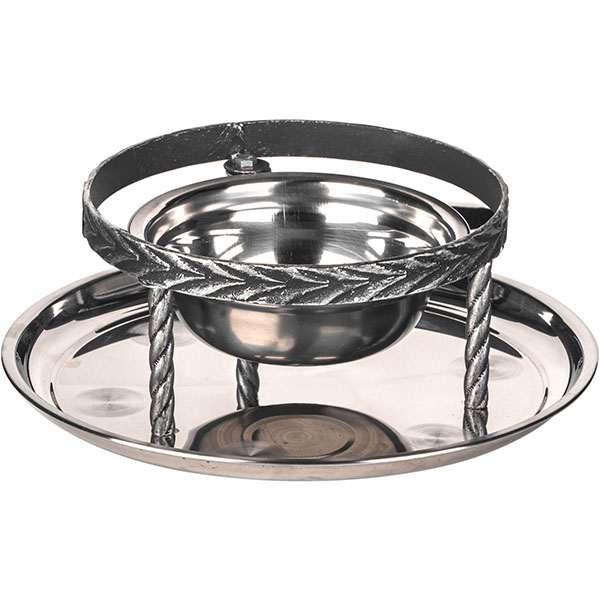 Набор для подачи саджа без крышки 2 предмета;сталь нерж.,тефлон;D=43,H=23см;серебрист.