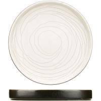 Тарелка «День и ночь» с бортом;керамика;D=185,H=25мм;белый,черный