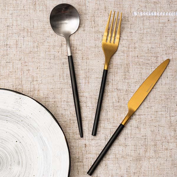 Ложка столовая «Стил Блэк Сильвер Мэтт»;сталь нерж.;,L=215,B=48мм;черный,серебрист.