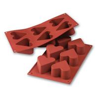 Форма для выпечки «Сердце» [6 ячеек];силикон;D=65,H=60мм