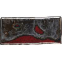 Блюдо «Сольстис Солар Сторм» прямоугольное;керамика;,H=16,L=300,B=135мм;серый,черный