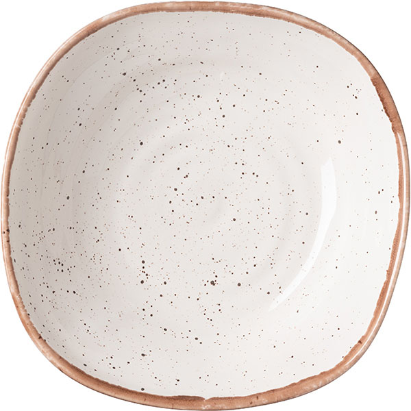 Тарелка глубокая «Пунто Бьянка»;фарфор;1,2л;,H=65,L=225,B=235мм;белый,черный