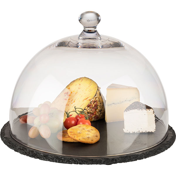 Крышка для блюда;пластик;D=30,H=22см;прозр.