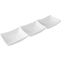 Менажница 3 отделения «Кунстверк»;фарфор;,L=43,B=13см;белый