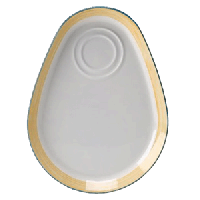 Блюдо «Рио Йеллоу» фуршетное;фарфор;,L=25,5,B=21см;белый,желт.
