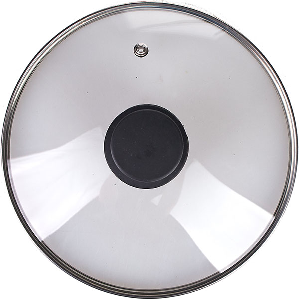 Крышка;стекло,силикон;D=26см;прозр.,в ассорт.