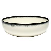 Салатник «Де»;фарфор;D=13см;кремов.,черный