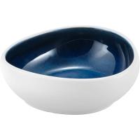 Соусник «Абиссос»;фарфор;150мл;,H=40,L=111,B=105мм;белый,синий