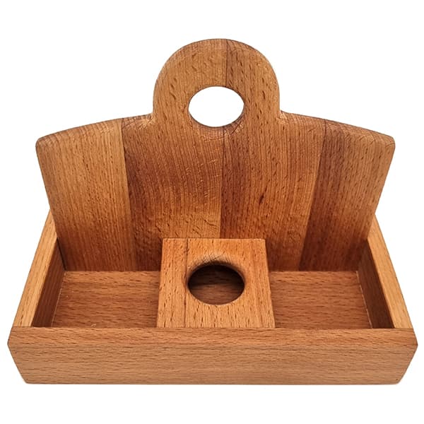 Салфетница секции 61х61мм;бук;,H=16,L=20,B=11,5см;св. дерево