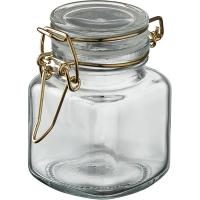 Банка квадратная с крышкой;стекло,силикон;100мл;,H=75,L=55,B=55мм;прозр.