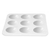 Блюдо для комплимента «Апиари» для дегустаций;фарфор;,L=10,B=10см;белый,матовый