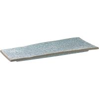 Блюдо «Органика» трапеция;фарфор;,L=36,5,B=15,5см;голуб.