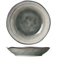 Тарелка маленькая;керамика;D=155,H=30мм;бирюз.,зелен.