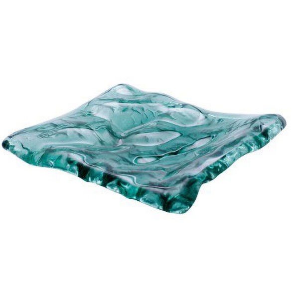 Блюдо сервировочное «Море»;стекло;,L=15,B=14см;зелен.