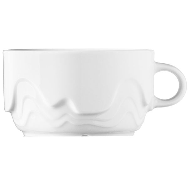 Чашка бульонная «Мелодия»;фарфор;320мл;,H=60,L=125,B=103мм;белый